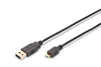 ednet USB 2.0-verbindingskabel - 1m - USB A naar USB Micro B - Mannelijk/Mannelijk - Zwart - thumbnail