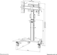 Neomounts FL50S-825WH1 TV-wagen 94,0 cm (37) - 190,5 cm (75) Vloerstandaard, Kantelbaar, In hoogte verstelbaar - thumbnail