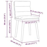 Eetkamerstoelen 2 st stof zwart - thumbnail