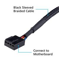 Akasa AK-CBFA08-30BK 1>5x PWM 4-pin 30cm - thumbnail
