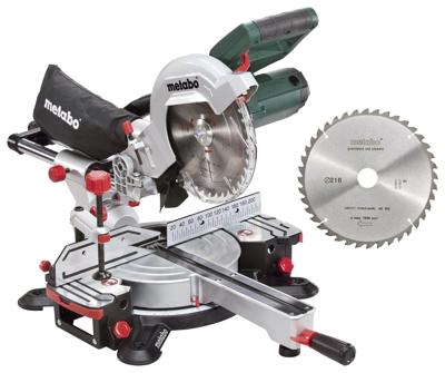 Metabo afkortzaag kgs 216 m met trekfunctie | nieuw model + extra zaagblad - 690827000