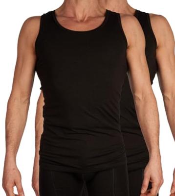 2-pak hemd ronde hals - Stef - Bamboe heren onderhemd - Singlet heren wit en zwart - M - M - M - M - M - M - M - M - M - M - M - M - M -