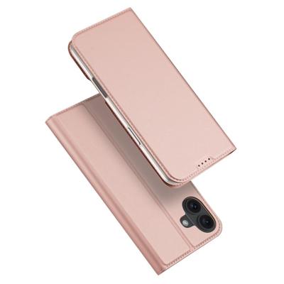Dux Ducis iPhone 16 hoesje - Slim bookcase - Roze Dux Ducis iPhone 16 hoesje - Slim bookcase - Roze