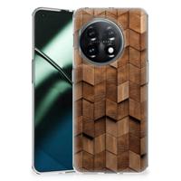 Bumper Hoesje voor OnePlus 11 Wooden Cubes - thumbnail