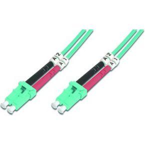Digitus DK-2533-05/3 Glasvezel Optische vezel Aansluitkabel 5.00 m Turquoise [1x LC-stekker - 1x LC-stekker] 50/125 µ Multimode OM3