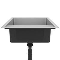 Gootsteen handgemaakt roestvrij staal - thumbnail