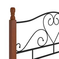 Bedframe metaal zwart 120x200 cm - thumbnail