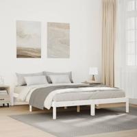 Bedframe extra lang zonder matras grenenhout wit 140x210 cm - thumbnail