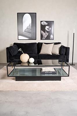Nohr Salontafel 'Sheema' Glas, 130 x 60cm, kleur Zwart Nohr Salontafel 'Sheema' Glas, 130 x 60cm, kleur Zwart