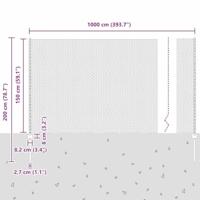 VidaXL Hek met paal zilver 1,5 x 10 m staal - thumbnail