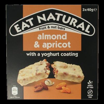 Eat Natural Almond / apricot / yoghurt 3 x 40 gram 120 Gram Eat Natural Almond / apricot / yoghurt 3 x 40 gram 120 Gram
