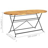 9-delige Tuinset inklapbaar massief acaciahout - thumbnail