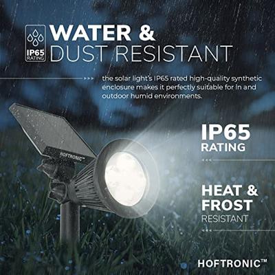 Set van 6 Bend solar prikspots - Incl. Schemerschakelaar - 6000K koud wit - 2 lichtstanden - 200lm - 6-9 uur brandtijd - Kantelbaar en richtbaar - IP65 waterdicht - thumbnail