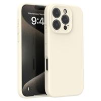 Lunso iPhone 16 Pro Max hoesje - Flexibel siliconen Backcover - Beige - thumbnail