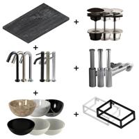 Waskomset Plieger Houston Structure Beton Dark - thumbnail