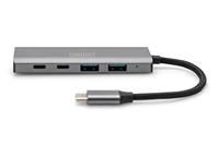 Digitus DA-70245 USB 3.1 Gen 1-hub 4 poorten Met aluminium behuizing Donkergrijs - thumbnail