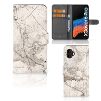 Samsung Galaxy Xcover 6 Pro | Bookcase | Marmer Beige - thumbnail