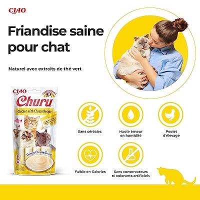 Inaba Ciao Churu kip met kaas kattensnack 12 x 14 g