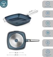 Westinghouse Pannenset Performance (wokpan + grillpan) ø 28 cm - blauw - inductie en alle andere warmtebronnen - thumbnail