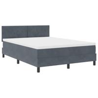Boxspringbed met matras en LED fluweel donkergrijs 140x200 cm - thumbnail