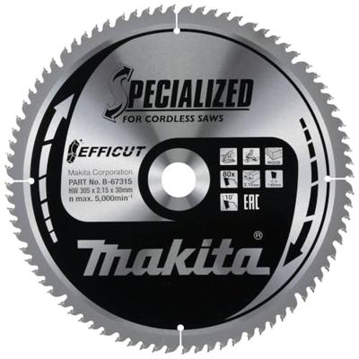 Makita EFFICUT B-67315 B-67315 Cirkelzaagblad 305 x 30 x 2.15 mm Aantal tanden: 80 1 stuk(s)