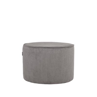 LABEL51 Poef 'Tibo' Rib, kleur Grijs