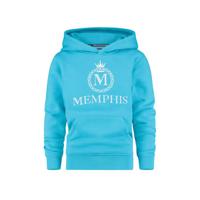 Vingino Memphis Depay hoodie Nomani met logo helder blauw - thumbnail
