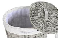 Mandenset DKD Home Decor Wit Grijs vlechtwerk 51 x 37 x 56 cm 52 x 38 x 57 cm (5 Onderdelen) - thumbnail