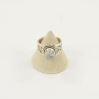 Zilveren Ring met Maansteen Maat 17,5 - Model 1 (Sterling Zilver 925) - thumbnail