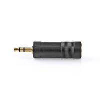 Stereo Audioadapter | 3,5 mm male - 6,35 mm female | 10 stuks | Zwart - thumbnail