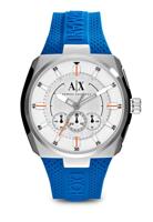 Horlogeband Armani Exchange AX1802 Silicoon Blauw 12mm - thumbnail