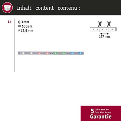 Paulmann 79865 LED-strip Met connector (male) 1 m RGBW 1 m Paulmann 79865 LED-strip Met connector (male) 1 m RGBW 1 m