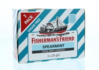 Fisherman's Friend Spearmint suikervrij 3-pack 25 Gram