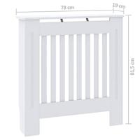 Radiatorombouw 78 cm MDF wit - thumbnail