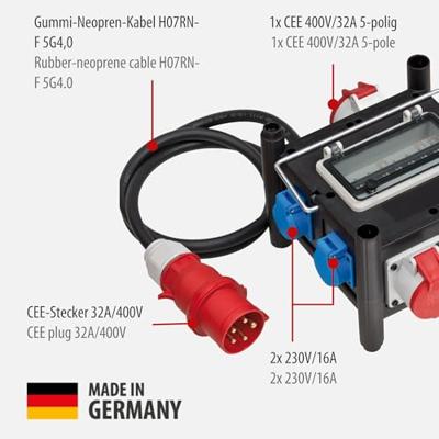 Brennenstuhl Komp. 1153690400 stroomverdeler rubber 3x CEE voor buitengebruik 2m
