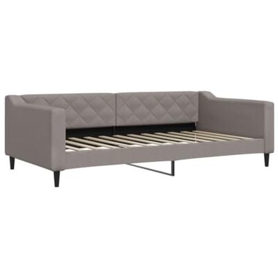 Slaapbank met matras 100x200 cm stof taupe
