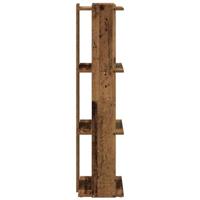 Boekenkast 3-laags 60x30x120 cm bewerkt hout oud houtkleur - thumbnail