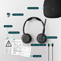 EPOS Impact 1060T ANC On Ear headset Bluetooth Stereo Zwart Noise Cancelling Headset Computer - thumbnail