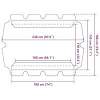 VidaXL Vervangingsluifel voor schommelbank 188/168x145/110 cm beige - thumbnail