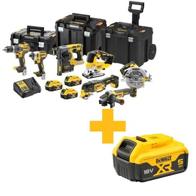 DeWalt dck755p3t | 7-delige combopack | xr 18 volt | 5,0 ah | li-ion | 3 accu's - dck755p3t-qw