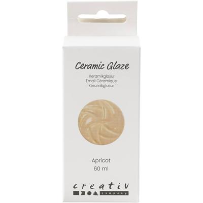 Creativ Company Keramiek glazuur, 984-1101 °c, dekkend, apricot, 60 ml/ 1 fles
