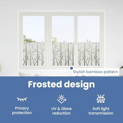 VidaXL Raamfolies 4 st mat bamboepatroon pvc