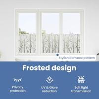 VidaXL Raamfolies 4 st mat bamboepatroon pvc - thumbnail