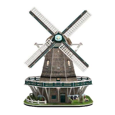 Cubic Fun 3d puzzel molen led - 65st. Cubic Fun 3d puzzel molen led - 65st.