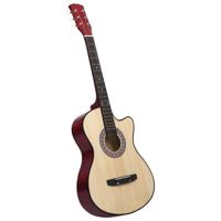 VidaXL Gitaar cutaway met 6 snaren western akoestisch 38" lindenhout - thumbnail