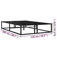 Bedframe metaal zwart 120x200 cm - thumbnail