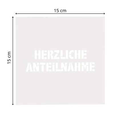 Mundart Stempel • stencil duitse tekst "herzliche anteilnahme"