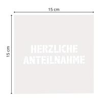 Mundart Stempel • stencil duitse tekst "herzliche anteilnahme" - thumbnail