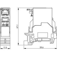 Telegärtner 100007436 Draagrailconnector RJ45 Bus, inbouw Aantal polen: 8P8C Lichtgrijs 1 stuk(s) - thumbnail