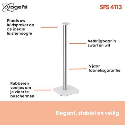 Vogels SFS 4113 VOOR SONOS ERA 100 Audio vloerstandaard Wit - thumbnail